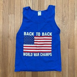 Back to back world war champs tank top
